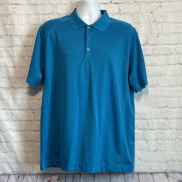 Nike Golf Tour Performance Dri Fit Polo Shirt Adult Large Blue Mens - Picture 1 of 11